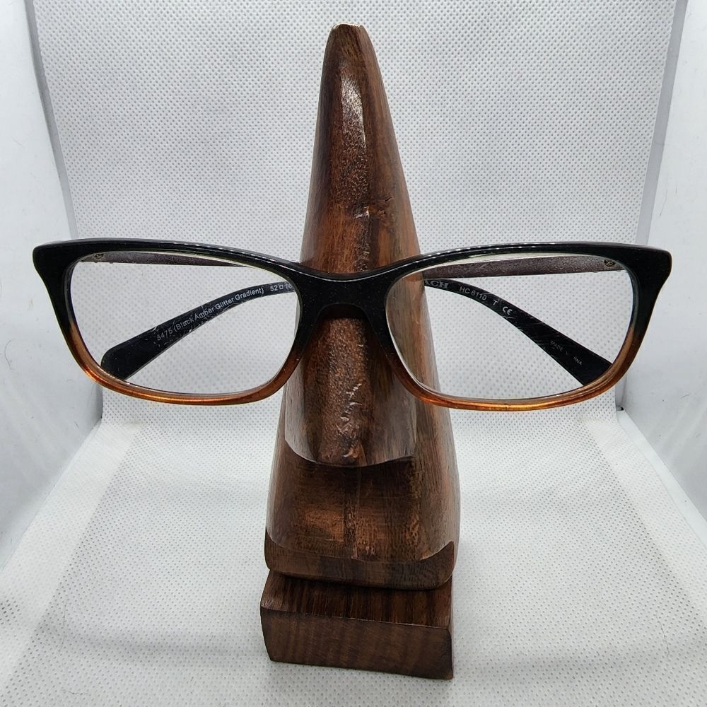 Coach Black Amber Glitter Gradient Prescription Glasses Frames